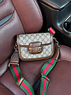 Жіноча сумка Гуччі коричнева Gucci Brown, фото 4