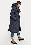 Довгий жіночий пуховик Finn Flare FWB110142-101 темно-синій S, фото 2