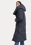 Довгий жіночий пуховик Finn Flare FWB110142-101 темно-синій S, фото 3