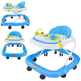 Ходунки дитячі BW0204 з брязкальцем регульовані 4 положення висоти 2 стопори 2 кольори