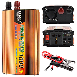 Автомобільний інвертор 12V-220V, SSK-1000W / Перетворювач напруги / Автоінвертор