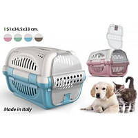 Переноска Georplast Rhino для котів і собак (квітка в асортименті) 51×34.5×33 см