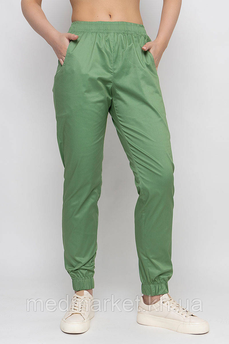 Штани стрейч джогери Афіна, медичні жіночі, дерен