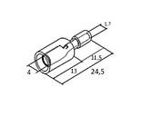 Клема циліндрична (кругла) ізольована MPD1-156+FRD1-156 мама + тато 4мм жовта, фото 2