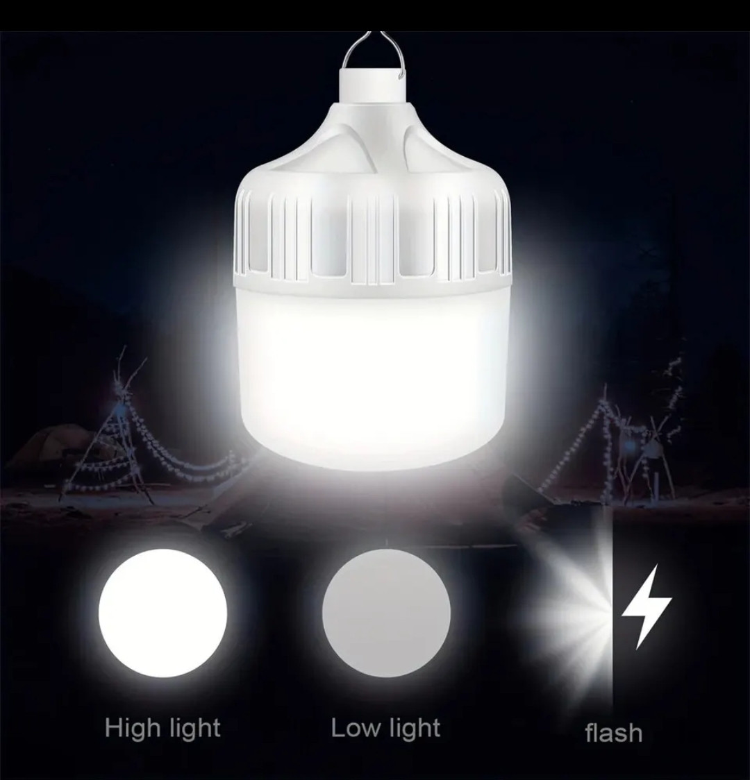 Світлодіодна перезарядна енергоощадна лампа LED USB 5 Вт 6 SMD 5630
