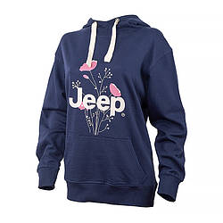Жіноче Худі JEEP HOODED OVERSIZE SWEATSHIRT Botanical Print Синій L (O102606-A184 L)