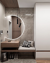 Дзеркало на стіну з LED-підсвіткою для ванної модель No21