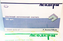 Леодерм еластична пов'язка для фіксації канюлі, 8 см х 6 см №1