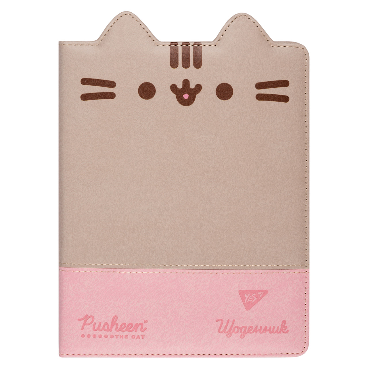 Щоденник шкільний YES PU Pusheen (обкладинка з м'якої PU-шкіри, фігурний край) 911503