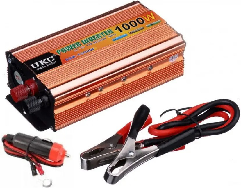 Перетворювач напруги (інвертор) UKC 12-220 V 1000 W gold