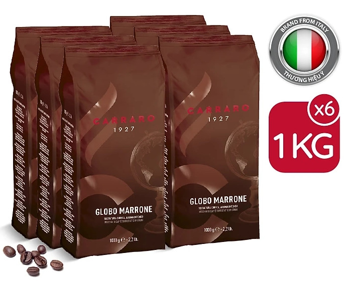 Кава в зернах Carraro Globo Marrone 1000г, 30/70 Італія