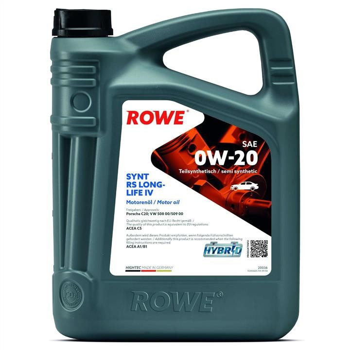 Моторна олива Rowe­ 0w20 Synt­ RS­ LongLife­ IV­­ 5л