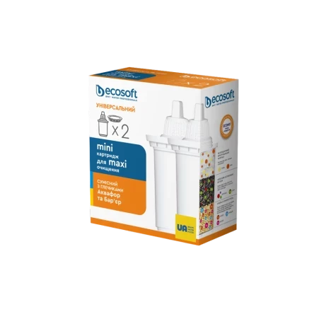 Комплект універсальних картриджів 2 ECOSOFT для фільтрів-глечиків, фото 1