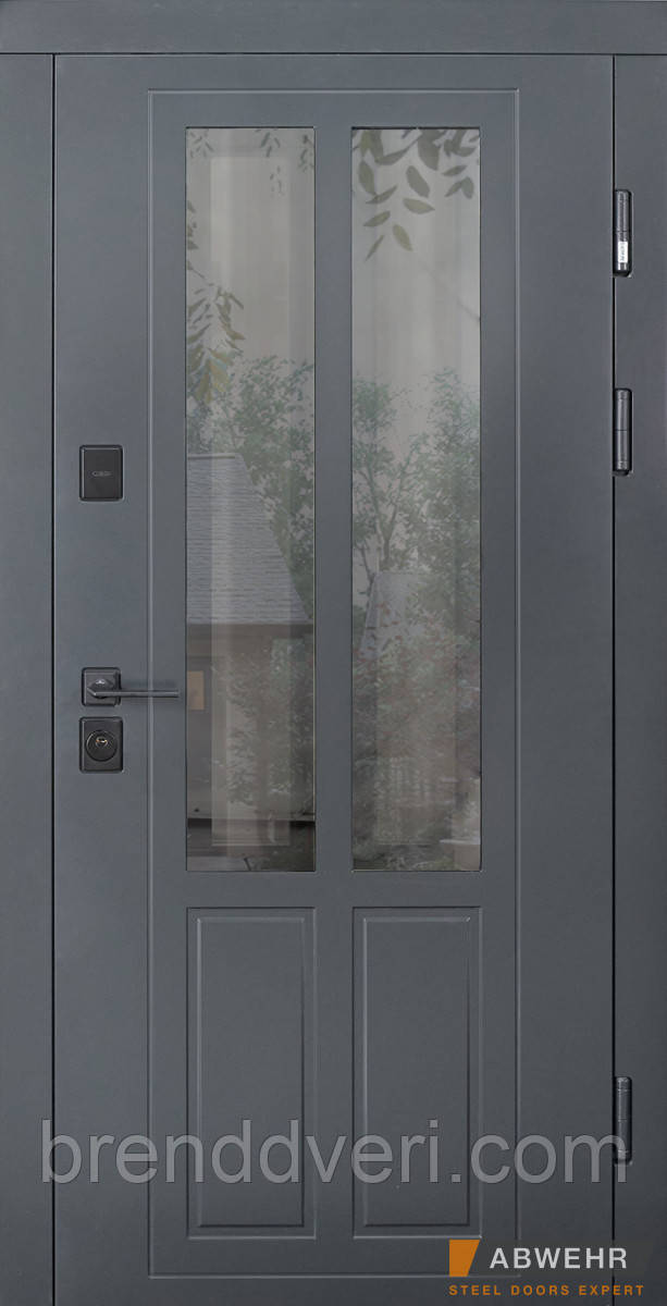 Вхідні двері зі склом модель Country NeoGlass комплектація COTTAGE