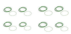 Ремкомплект гільзи камаз комплект кілець на 8 гільз силікон 740-1002001