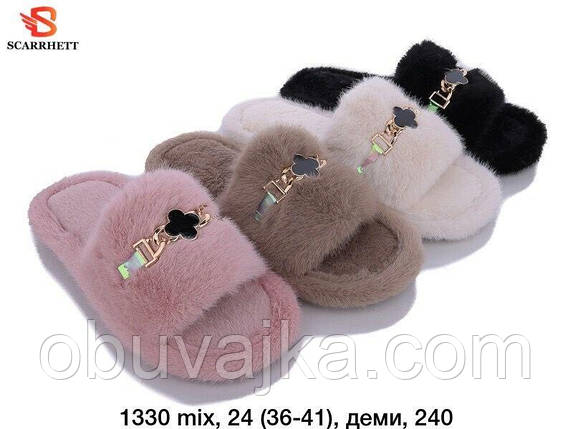 Зимове взуття оптом Кімнатні зимові капці 2024 бренду SCARRHETT (рр. 36-41), фото 1