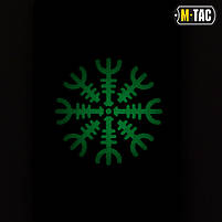 M-Tac нашивка шолом Жаху горизонтальна Laser Cut Black/GID, фото 3