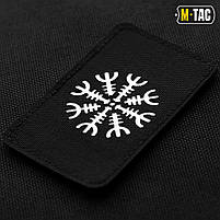 M-Tac нашивка шолом Жаху горизонтальна Laser Cut Black/GID, фото 4