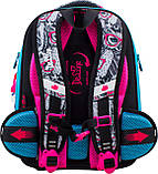 Комплект 3в1: Каркасний портфель +мішок +пенал для взуття DeLune до школи дівчаткам на 1-4 клас/ Рюкзак шкільний ранець із совою, фото 4