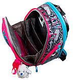 Комплект 3в1: Каркасний портфель +мішок +пенал для взуття DeLune до школи дівчаткам на 1-4 клас/ Рюкзак шкільний ранець із совою, фото 6