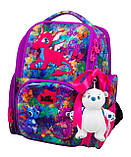 Комплект 2в1: Каркасний портфель + мішок для взуття DeLune до школи на 1 клас дівчинці/ Рюкзак шкільний ранець з дракончиком, фото 2