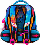 Комплект 3в1: Каркасний портфель + мішок + пенал DeLune дівчаткам для школи на 1 клас/ Шкільний рожевий рюкзак ранець з їжачком, фото 4