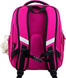 Комплект 3в1: каркасний портфель Winner +мішок +пенал дівчинці для школи на 1-2 клас Шкільний рожевий рюкзак ранець з ведмедиком, фото 4