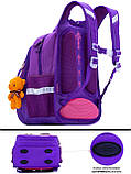 Міцний рюкзак шкільний дівчинці з ортопедичною спинкою SkyName з котиками/ Водонепроникний портфель для школи 1-4 клас, фото 3