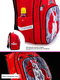 Міцний рюкзак шкільний дівчинці з ортопедичною спинкою SkyName - єдиноріг/ Водонепроникний червоний портфель для школи 1-4 клас, фото 4