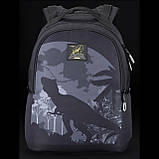 Якісний рюкзак шкільний SkyName Динозавр хлопчику на 3, 4, 5 клас/ Водонепроникний чорний хлопчачий портфель для школи, фото 7
