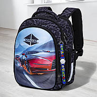 Шкільний каркасний ортопедичний рюкзак хлопчику першокласнику SkyName з машиною/ Маленький хлопчачий портфель для школи 1-2 клас