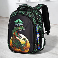 Каркасний рюкзак шкільний ранець SkyName хлопчикам 1-2 клас/ Ортопедичний портфель з динозавром для першокласників до школи