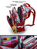 Шкільний набір: Ортопедичний рюкзак дівчинці + мішок для взуття SkyName Калібрі + пенал у ПОДАРУНОК/ Портфель до школи 1-4 клас, фото 9