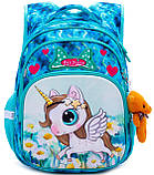 Шкільний набір: Ортопедичний рюкзак + пенал дівчинці SkyName з малюнком єдинорога + ПОДАРУНОК/ Портфель для школи 1-4 клас, фото 2
