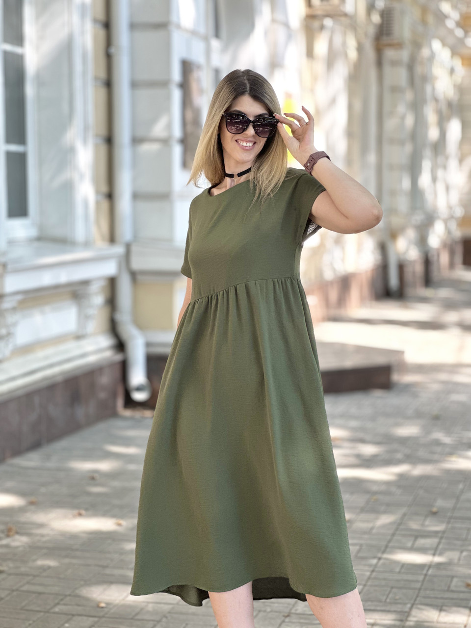 Літнє міді плаття вільного крою "Ordinary", фото 1