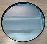 Кругле настінне дзеркало в металевій рамі Facet 3100 діаметром 100 см., фото 2