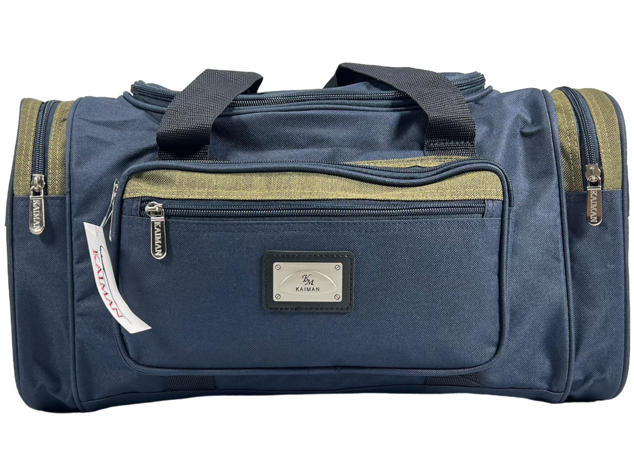 Дорожня сумка на п'ять відділеннь, 22 л, синя з зеленим