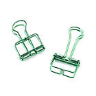 Канцелярський зажим біндер 20*28мм Зелений 1шт BIN047, фото 2