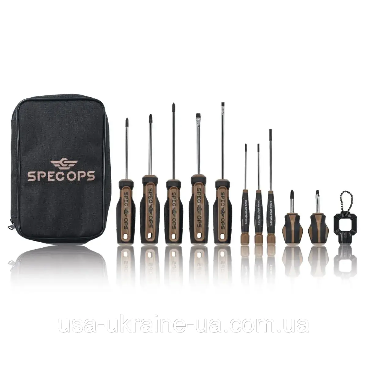 Набір викруток Spec Ops у футлярі 10 шт колір койот, фото 1