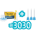 Матеріал для тимчасових коронок Hexa Temp A2 + насадки для змішування 50 шт\уп, фото 2