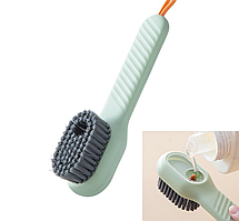 Універсальна щітка для чищення з дозатором для миючого засобу (зелений)