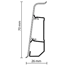 Плінтус ПВХ Arbiton INDO 135 Дуб Платиновий 70x2500 мм, фото 2
