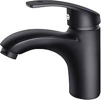 Змішувач для ванної кімнати VIOFOTT Black Bathroom Tap Чорний кран для умивальника + 2 шланги G3/8