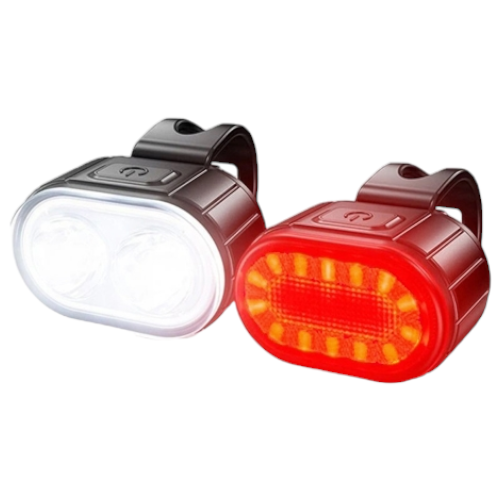 Велоліхтар (фара + стоп) ZH-078-2LED, STOP-14SMD, ЗП microUSB, Li-Ion акумулятор.