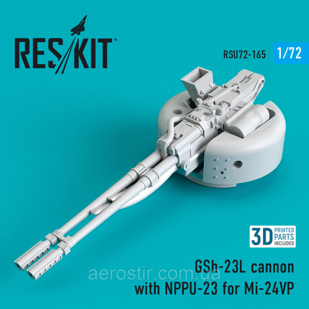 ПУШКА ГШ-23Л С НППУ-23 ДЛЯ МІ-24ВП 1/72 RES KIT 72-165