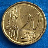 Монета Ватикана 20 євроцентів 2018 р., фото 2