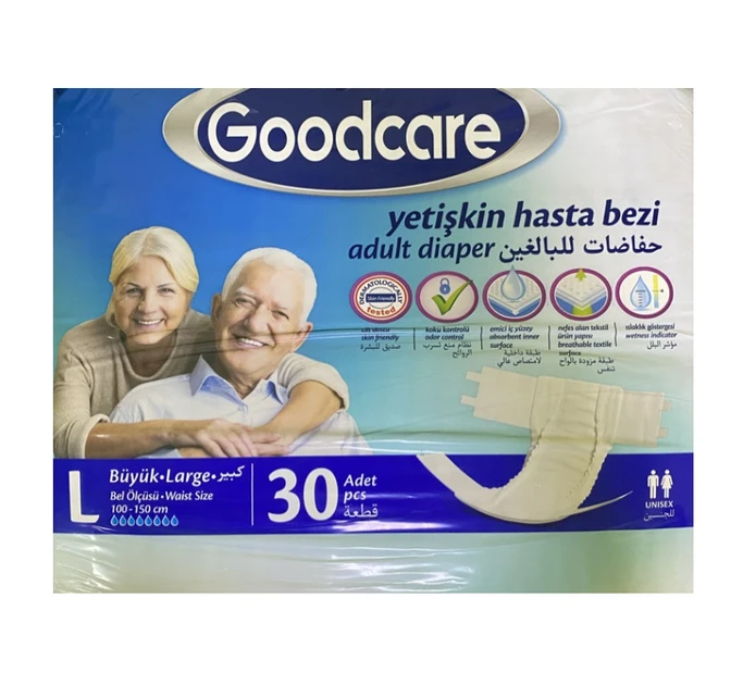 Підгузники дорослі Goodcare 3 Large 9 крапель (100-150см) 30шт (8690536804085)