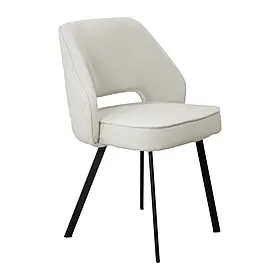 Стілець обідній Марвел білий – комплектація Ніжки плоскі – оббивка Лілі 01, ТМ Річман