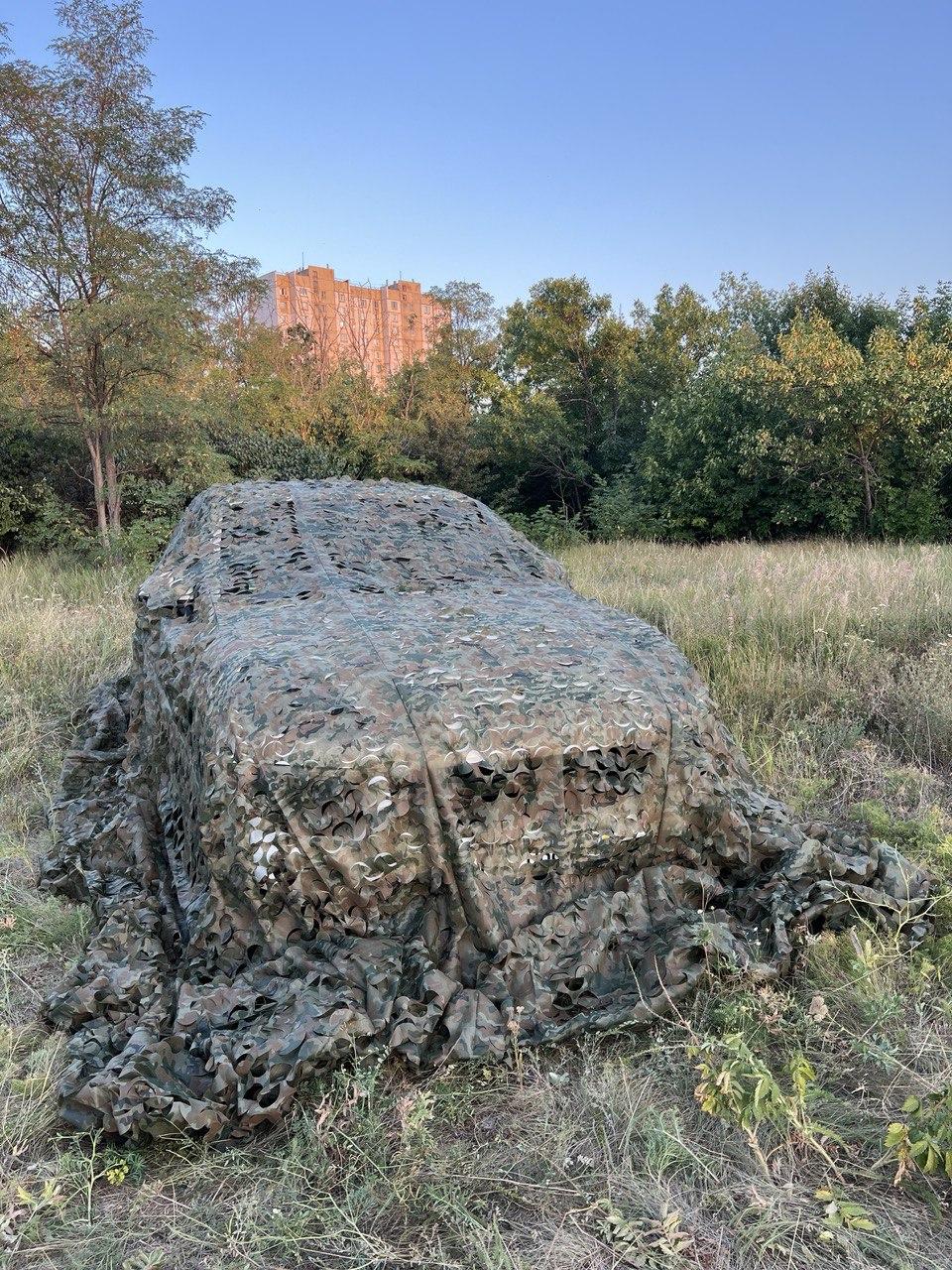 Сітка маскувальна 6х8 зелена з коричневим для авто, пікапа, позашляховика та техніки. Колір "Камуфляж №5", фото 1