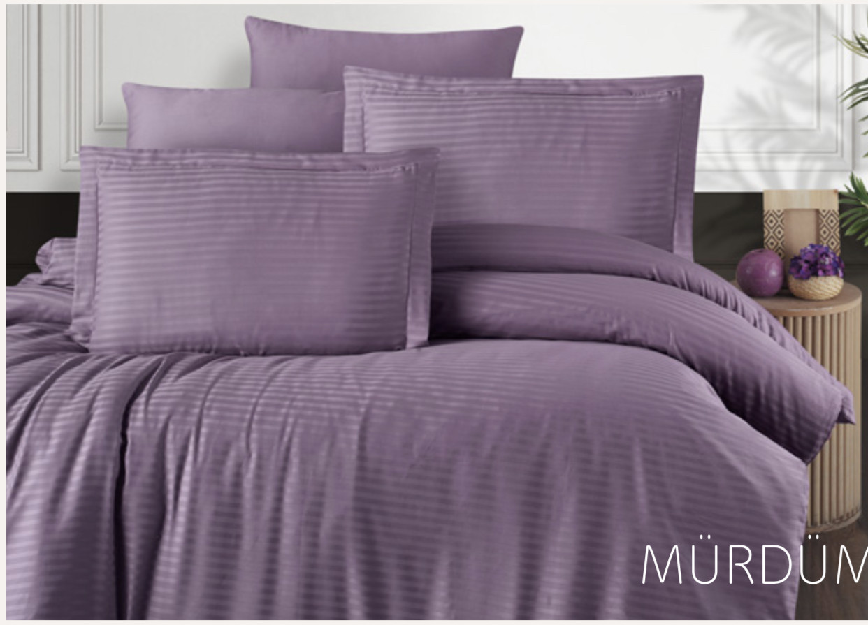 Постільна білизна сатин люкс Issi Home Murdum євро розмір, фото 1